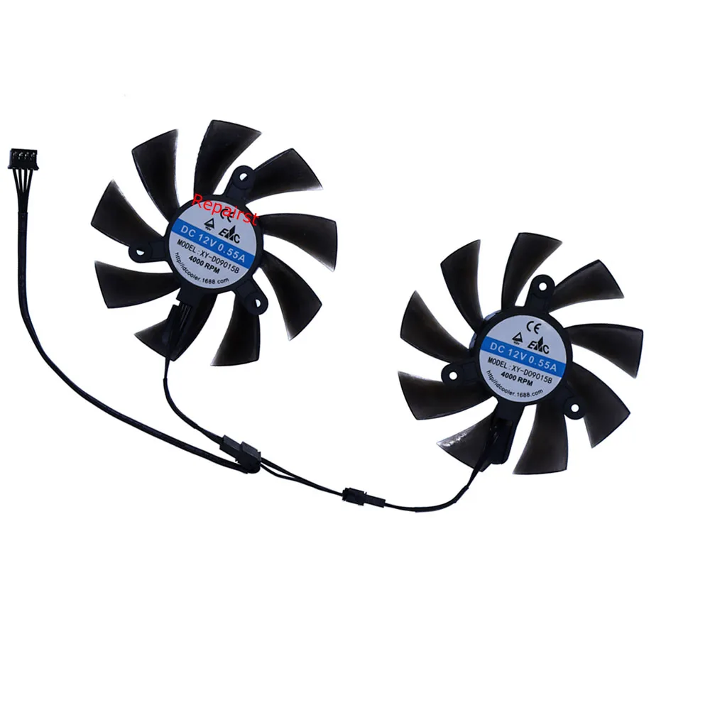 Rx 580 8Gb 2048Sp Gpu - 2 teile/satz, Grafikkarten lüfter, GPU-Video kühler,