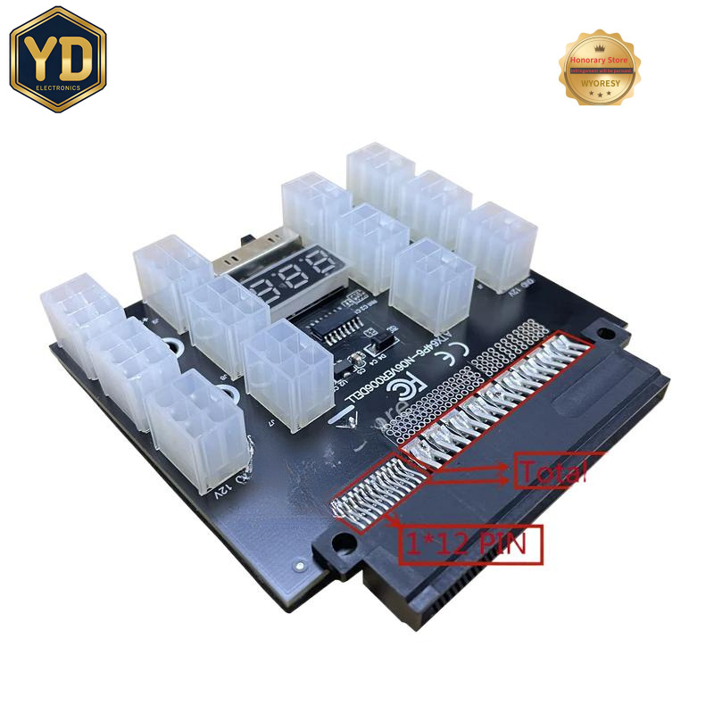 YD PCI-E 12V 50-Pin zu ATX 12  – 2400W Server Psu Breakout Board Bewertung und Preis